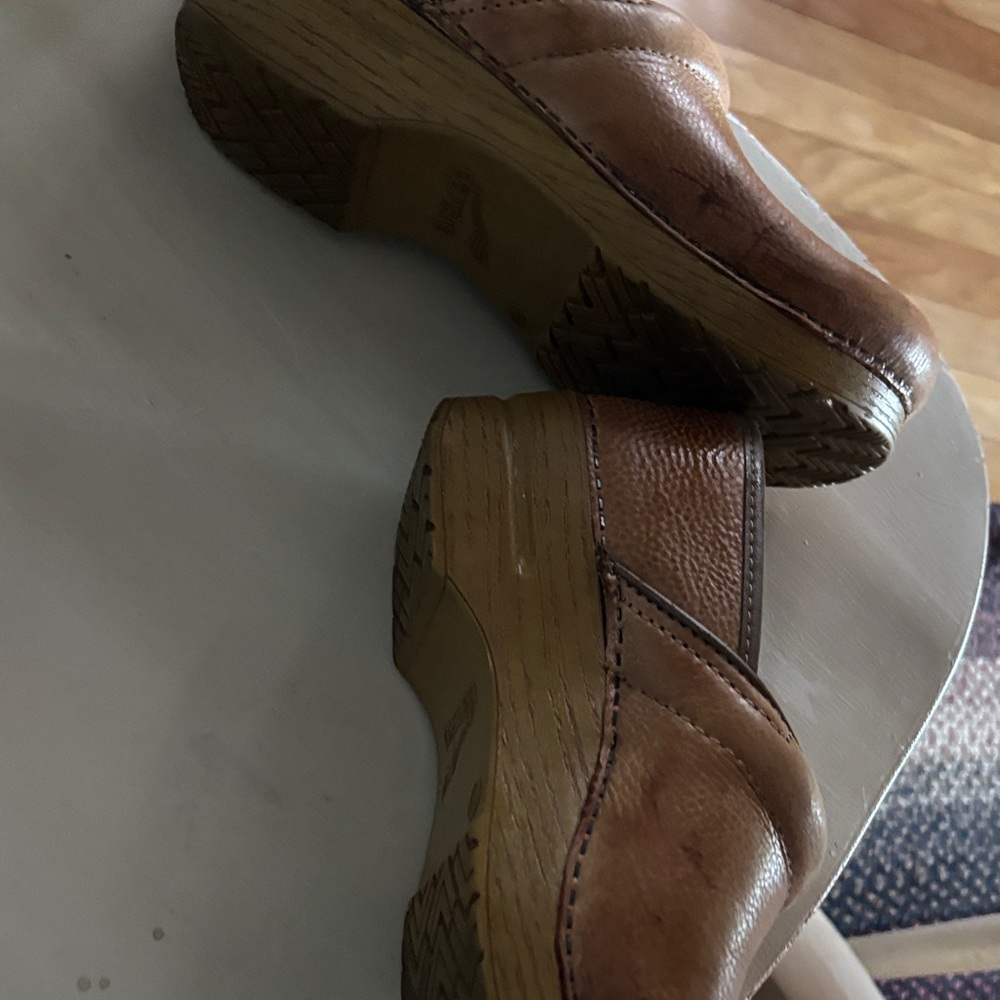 Dansko Brown Leather Mules